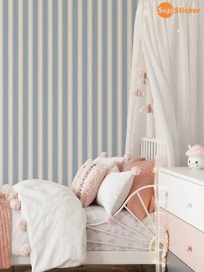 SUPSTICKER 1 tấm giấy dán tường tự dính họa tiết sọc dọc tông màu trầm, phong cách Bắc Âu tối giản, được làm từ chất liệu PVC chất lượng cao, chống thấm nước, chống ẩm, chống bám bẩn, dễ bóc và dán, dễ lắp đặt, có thể tháo gỡ và tự trang trí, thích hợp cho trang trí phòng trẻ em, phông nền phòng khách, trang trí tường phòng, biến đổi bề mặt đồ nội thất, kích thước 15.75x108.27 inch.