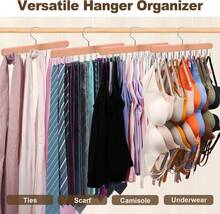 2 Pack Tank Top Hanger, 40 Hooks Large Capacity Bra Hanger, Bra Hangers For Closet Organizer &Amp; Storage, Tank Top Hangers Space Saving, Standard Hangers For Sports Bras, Tank Top (Wood, 2 Pack) - ColorB - View 7