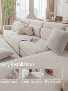 1 tấm bọc ghế sofa co giãn, chống trượt, phủ toàn bộ bề mặt, dùng được cả bốn mùa, chất liệu vải dày dặn, có thể giặt máy, chống bụi, thân thiện với thú cưng, có thể điều chỉnh kích thước cho phòng ngủ, văn phòng, phòng khách, ghế sofa hình chữ L và ghế sofa 1/2/3/4 chỗ ngồi. - Màu be - Xem 8