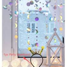 Rainbow Star Moon Decorative Hanging Ornament, Suitable For Birthday, Wedding, Holiday And Window Decoration, Perfect For Various Party And Festival Occasions - 1pc(random color) - View 6