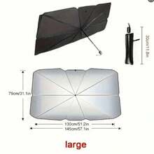 1 Set Waterproof & UV-Resistant Car Cover - Full Protection Against Dust & Snow For Sedans, SUVs And Trucks, With Storage Bag - Silver - View 11