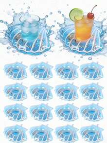 1/2/5/12pcs Glitter Shell Inflatable Drink Holder/Float, Inflatable Drink Holder, Glitter Shell Inflatable Drink Holder, Reusable Glitter Shell Inflatable Drink Holder Float, Suitable For Pool Parties, Summer Garden And Swimming Activities, Spa, Fashionable Colorful Spherical Home Party Decor, Summer Travel Essential - A - View 7