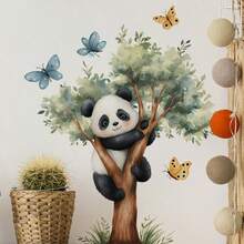 1PC Wall Sticker,Panda Window Sticker ,Suitable A Gift,Self-Adhesion For Windows, Doors, Living Room, Bedroom, Dining Room, Study, Bathroom, Glass Decoration And Embellishment - A - View 1