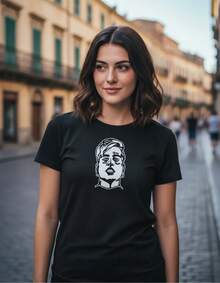 Playera Duki Rapero Argentina Face - Negro - Ver 1