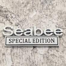 2PCS Seabee Edition 3D Metal Car Decals For Fender Trunk Tailgate Military-Themed Adhesive Badge Sticker In Silver Gray Durable Weatherproof Auto Accessory For SUV Truck Laptop - Silver/Black - View 4