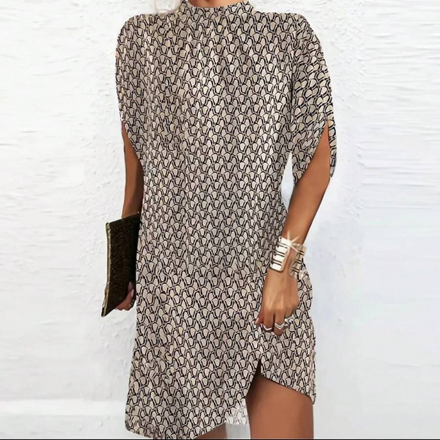 Vestido corto bohemio de verano para mujer, minivestido de manga corta con cuello en V, estampado Vintage de flores, holgado, elegante, para vacaciones en la playa - 23 - Ver 1