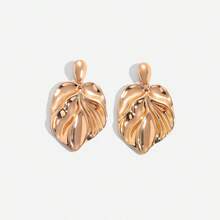 1 Đôi bông tai nữ hình lá bằng kim loại, kiểu dáng tối giản, thanh lịch và đa năng, phù hợp cho các bữa tiệc, hẹn hò, đeo hàng ngày và đi chơi. - Nhiều màu - Xem 13