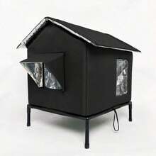 Outdoor Cat House, Warm & Insulated Cat Shelter For Indoor/Outdoor Cats, Suitable For All Seasons, With Warm Cushion, Easy Assembly - L-45*40*55 cm - Xem 8
