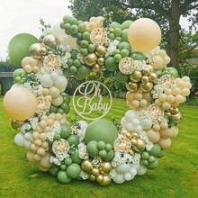 Kit d'arche de guirlande de ballons sauge, ballons métalliques vert sauge, dorés, blancs mats, en feuille d'aluminium et à paillettes pour douche, douche nuptiale, enterrement de vie de garçon, mariage, fête d'anniversaire, décorations - 18 YEARS - Voir 4