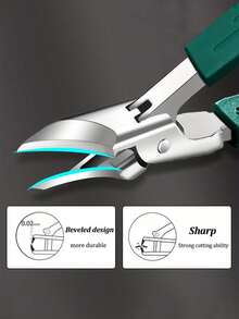 High-Precision Trimmer Suitable For Thick Ingrown Nails, Made Of Quality Stainless Steel With Soft Handle And 25-Degree Ultra-Sharp Blade. This Thick Nail Clipper Designed For The Elderly Has Anti-Splash Function. - A - View 6