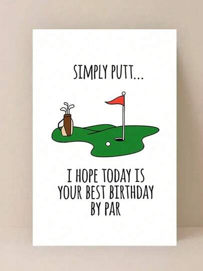 Thiệp chúc mừng sinh nhật chủ đề golf, thiệp chúc mừng sinh nhật dành cho người yêu thích golf, thiệp sinh nhật cho bố, chú, nam giới chơi golf (kèm phong bì ngẫu nhiên).