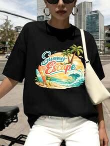Women T-Shirts - Black - View 1
