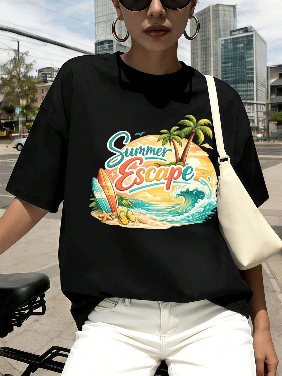 Women T-Shirts - Black - View 1