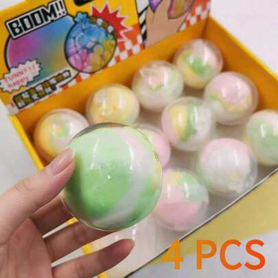 4 PCS 2026 New Crispy Squeeze Ball, Handmade Wax Textured Squishy Fidget Toy, Slow Rebound Moldable Hand Stress Ball, Unique Crunch Sound Sensory Decompression Accessory, Tactile Fidget Gadget For Fast Anxiety & Tension Relief; Soft Elastic Handheld Relaxation Tool, Palm-Sized Portable Aesthetic Desktop Decor For Home, Office & Classroom, Durable Reusable Pressure Release Ornament,  Skin-Friendly All-Age Squishies, Universal Stress Relief Toy For Kids, Teens And Adults,  Daily Self-Care Essential, Versatile Gifting Option For Birthday Surprises, Holiday Presents & Party Favors, Fun Interactive Sensory Play Prop, Practical Emotional Regulation Tool To Soothe Irritability, Balance Negative Emotions And Relieve Daily Mental Fatigue