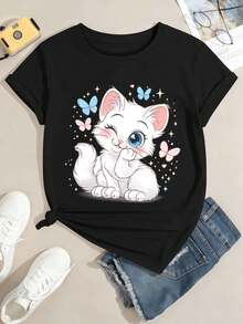 Women T-Shirts - Black - View 2