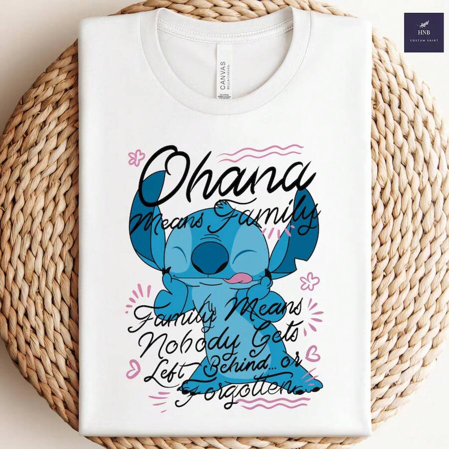 Lilo & Stitch Ohana Family Vacation Shirt--Disneys Disneyland Paris The Magic Kingdom Disneyesque The House Of Mouse Mickey Mouse Empire Modest Summer Outfits Take That T Shirt Summer Coord Tops For Women Summer Summer Clothes Women Summer Clothes Summer Tops Summer Tops Women Summer Co Ord Summer Top Summer Outfits White Top Black Top Holiday Outfits For Women  Tops For Women Summer Holiday Gifts Valentine's Day Gifts Earth Day Gifts Oktoberfest Gifts Summer Bank Holiday Gifts - trắng - Xem 1