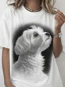 Plus Size T-Shirts - White - View 1