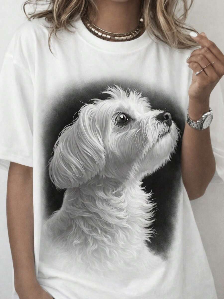 Plus Size T-Shirts - White - View 1