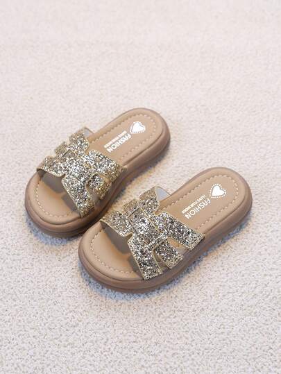 1 Pair Girls' Multi-Style Criss-Cross Sandals, New Summer Soft Non-Slip Toddler Outdoor Slippers, Versatile Beach Shoes For Babies & Kids