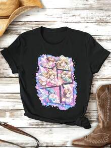 Women T-Shirts - Black - View 2