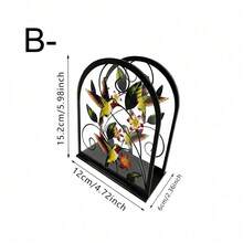 1/2pcs Modern Style Vertical Acrylic Tissue Box Holder. Elegant Hummingbird Floral And Dragonfly Pattern Design. Suitable For Dining Table, Kitchen Counter And Living Room. Artistic Tissue Paper Dispenser Desktop Decor And Home Accessory. - Multicolor - View 13