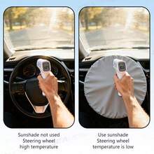 42cm Universal Car Steering Wheel Sun Visor, Anti-UV Protection Cover, Car Interior Accessories - Steering Wheel Sun Visor - View 7