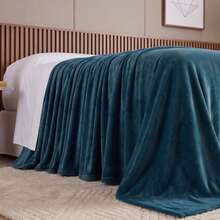 Microfiber Blanket Throw 2.40m X 2.00m Sofa Decoration For Couples - 藏蓝色 - 查看 3