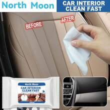 Bộ 10 khăn ướt vệ sinh nội thất ô tô, công thức đặc biệt giúp làm sạch nhanh chóng nội thất xe, không cần nước! Dễ dàng loại bỏ bụi bẩn, vết bẩn, dầu mỡ và dấu vân tay trên ghế, tấm ốp cửa, bảng điều khiển trung tâm, phù hợp với mọi chất liệu nội thất: da, vải, nhựa, vô lăng bọc da, bảng táp lô, v.v. Làm sạch tiện lợi chỉ với một lần lau! - Khăn lau vệ sinh nội thất xe hơi - Xem 4