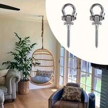 Giá đỡ vít bằng thép không gỉ 304, giá treo xoay 180° chịu tải nặng, ghế võng yoga, phụ kiện bao cát, bộ kết hợp xoay. - Bạc - Xem 4
