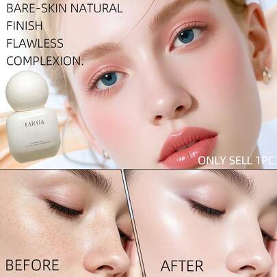 Radiant Skin Lasting Liquid Foundation, Natural Bare Skin Finish, Buttery Smooth Blendable Formula, Luminous Longwear