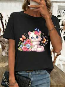 Women T-Shirts - Black - View 1