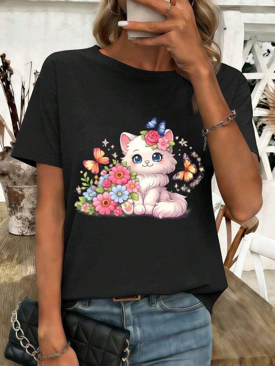 Women T-Shirts - Black - View 1