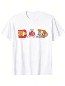 Disney And  Cars Dad's Father's Day Birthday T-Shirts - 白色 - 查看 1