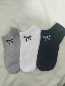 30/20/15/10/5/3/1 双装女士棉袜，隐形袜，短袜，白色袜，灰色袜，黑色袜，女士袜，可爱袜，女童袜，适合秋冬春夏四季穿着，透气网眼设计，吸湿排汗，柔软顺滑，适合度假、运动、休闲、商务、日常穿着，随机颜色组合 - 彩色 - 查看 3