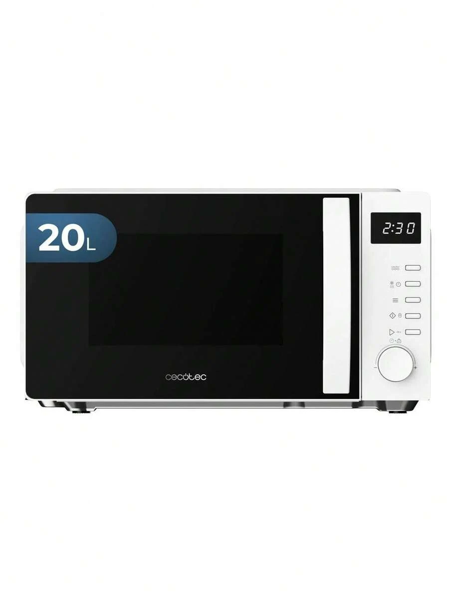 Cecotec Proclean 5005 White Digital Microwave, 700W And 20L, With 3DWave Technology For Even Cooking, 5 Power Levels And 30-Minute Timer; Compact Design Ideal For Any Kitchen, Includes Defrost Mode And Cooking Signal, Display With Clock For Greater Convenience - Multicolor - View 1