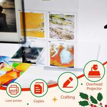 100% Transparent Laser Printer Film, Suitable For Handmade Crafts, Projector, Screen Printing, Waterproof Double-Sided Printing - LASER - View 2