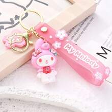 Llavero de dibujos animados, pequeño colgante de goma suave, accesorio para bolso, pequeño regalo - A - Ver 7