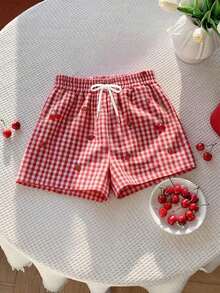 Shorts bordados para mujer, shorts casuales de playa para primavera/verano - Multicolor 4 - Ver 3