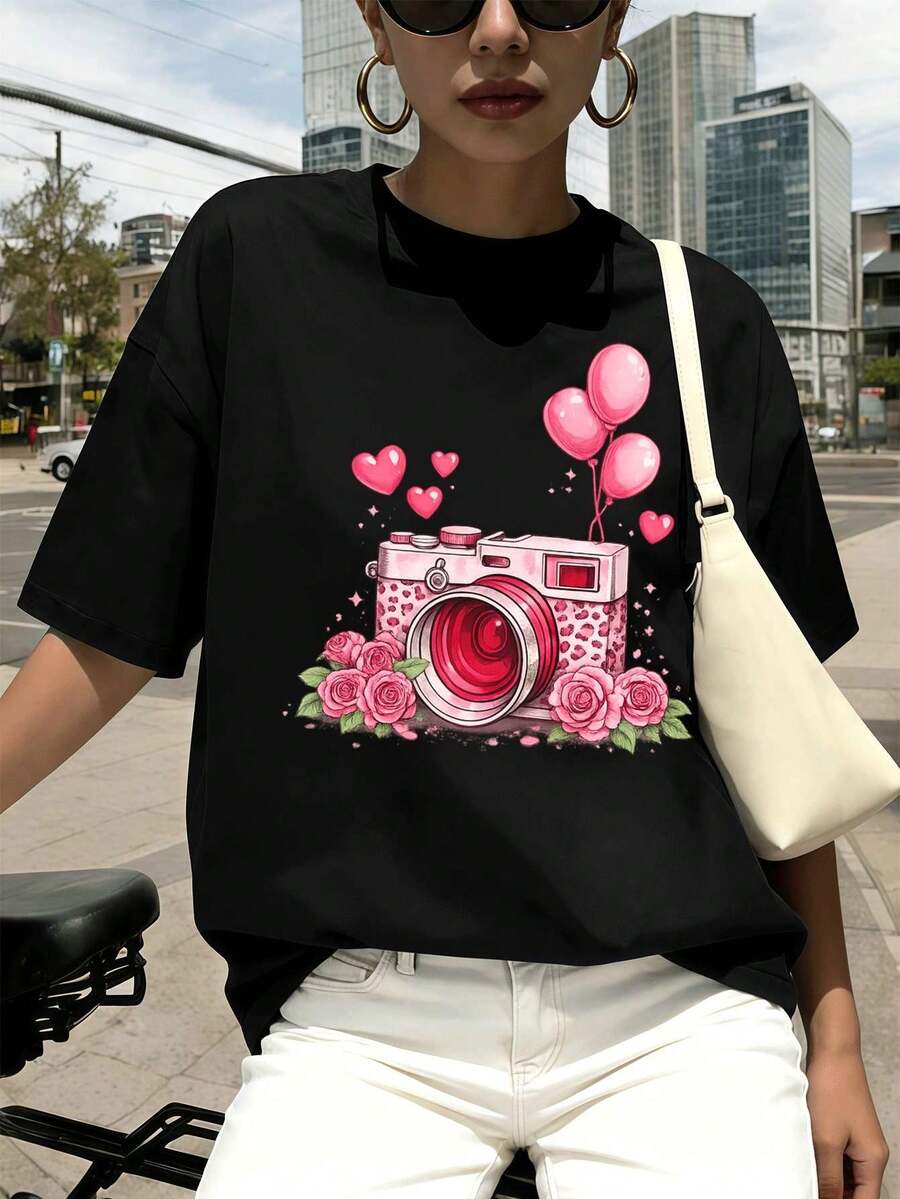 Women T-Shirts - Black - View 1