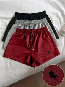 Shorts bordados para mujer, shorts casuales de playa para primavera/verano - Multicolor 3 - Ver 4