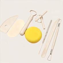 8/1PC Pottery Tools,Clay Tool Set, Practical Polymer Carving Tool Kit, Air-Dry Clay Tool Set, Suitable For Adults, Pottery Crafts, Dotting, Drawing, Shaping, Modeling - Multicolor - View 10