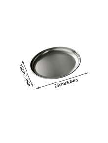 1pc Ins Style Stainless Steel Wavy Oval Tray, Retro Niche Dessert Plate, Minimalist Oval Plate, Suitable For Cafe, Cake, Afternoon Tea, Applicable To Restaurant, Living Room, Home, Wedding, Gathering, Party. Silver Color, Deep Dish, Oval Plate - Silver - View 14