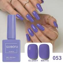 Brand GUIBOFU 1pc No.053 Gel Nail Polish - Lilac Purple - View 7