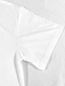 Camiseta casual de mujer con bordado de perro salchicha, verano |   Diseño exquisito |   Suelto y cómodo |   Fácil de combinar | - Blanco - Ver 4
