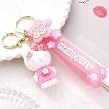 Llavero de dibujos animados, pequeño colgante de goma suave, accesorio para bolso, pequeño regalo - A - Ver 11