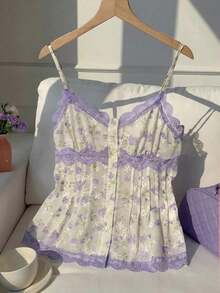 Top de mujer de unicolor, adecuado para el verano - Morado - Ver 9