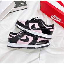 Nike Dunk Low Women's Casual Sneakers Black/Pink/White DJ9955-600 - Đen và hồng - Xem 1