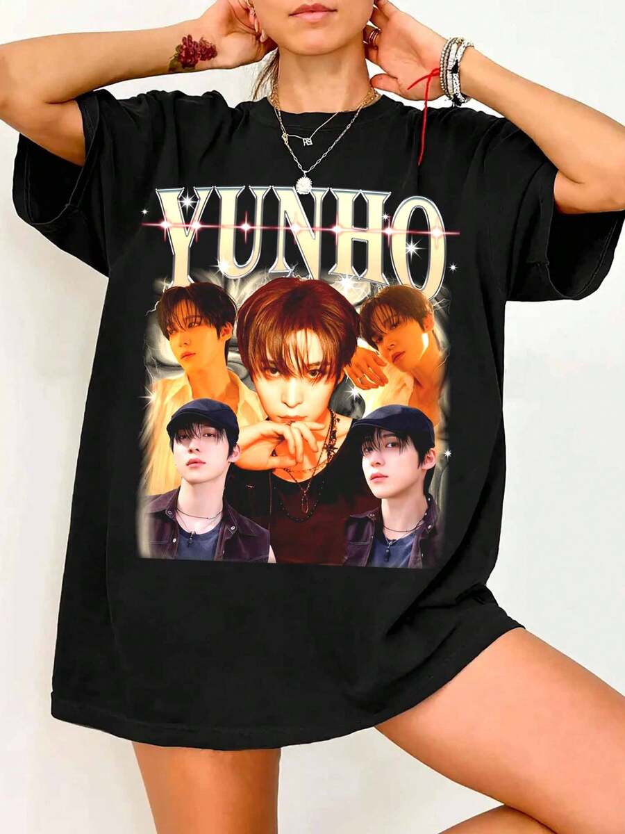 K-Pop Yunho AteezS Lemon Drop T-Shirt, 2025 World Tour In Your Fantasy T-Shirt, Golden Hour Part 3 Sweater - Black - View 1