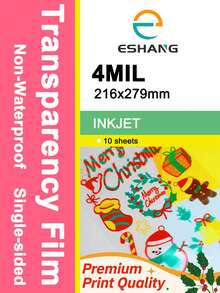 100% Transparent Inkjet Printer Film, Suitable For Handmade Crafts, Projectors, Screen Printing, Single-Sided Printing, Non-Waterproof - INKJET - View 9
