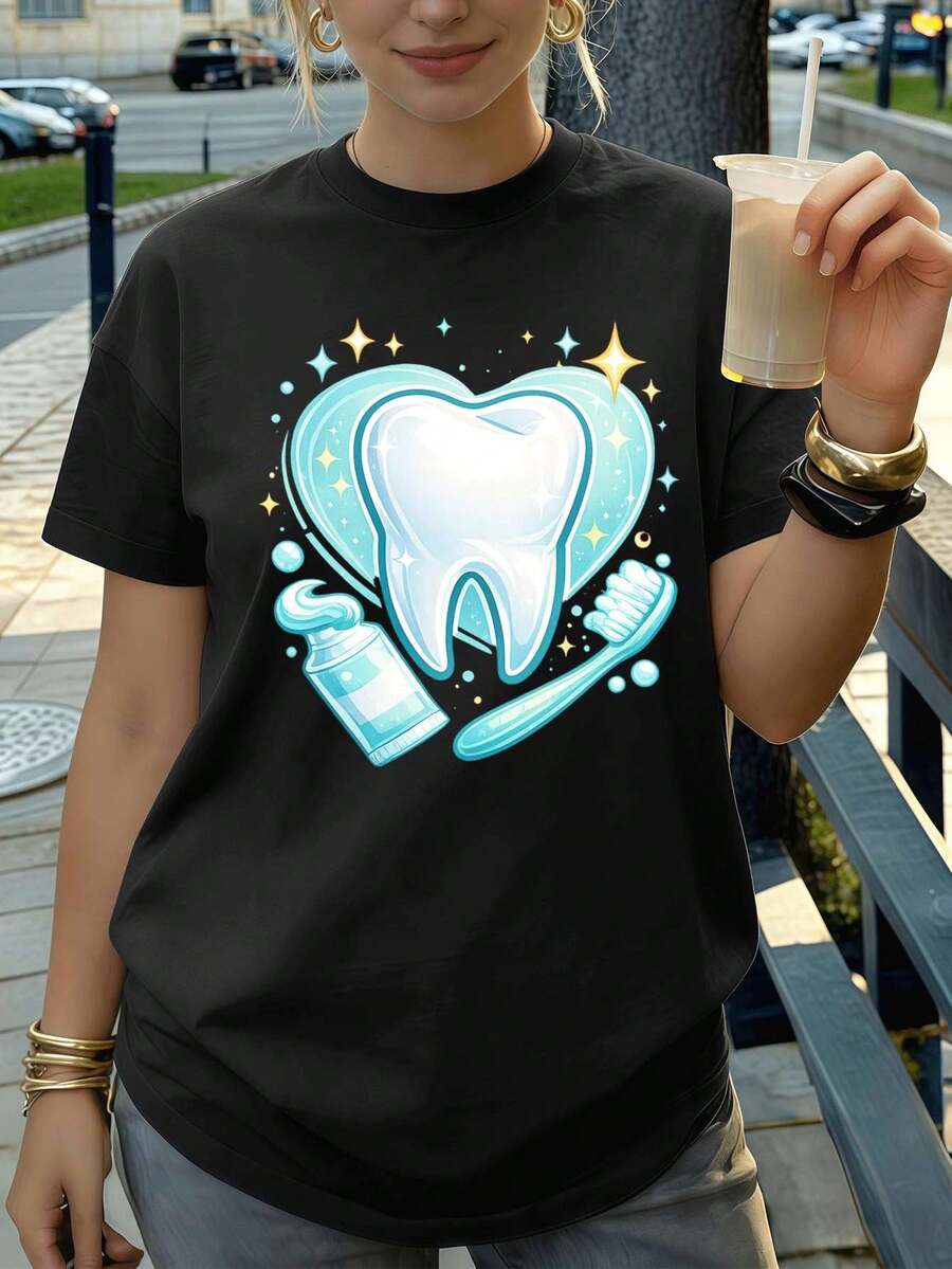 Women T-Shirts - Black - View 1